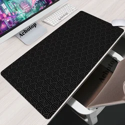 Large Black And White Gaming Mouse Pad Gamer Big Mouse Mat Computer Gaming MousePad Great Wave Keyboard Desk Mice Pad Deskpad