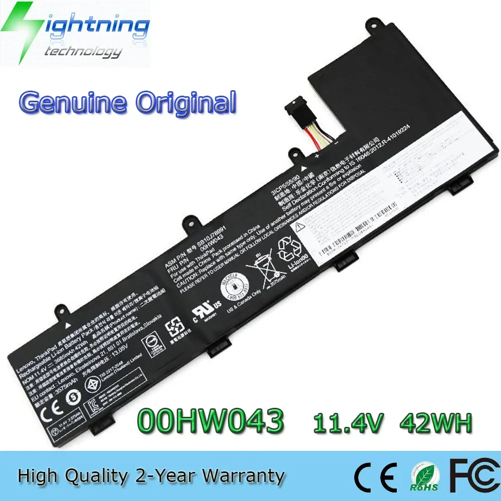 

New Original 00HW043 11.4V 42Wh Laptop Battery for Lenovo ThinkPad Yoga 11e 3rd 4th Gen 20GC 00HW044 etc