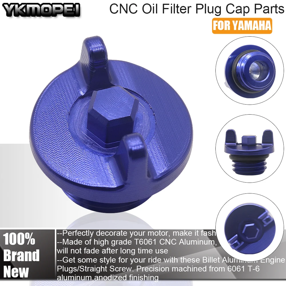 CNC Motorcycle Engine Timing Cover Oil Filter Plug Set For Yamaha YZ250F YZ450F YZ250FX WR250F YZ WR 250F 450F 250FX Dirt bike