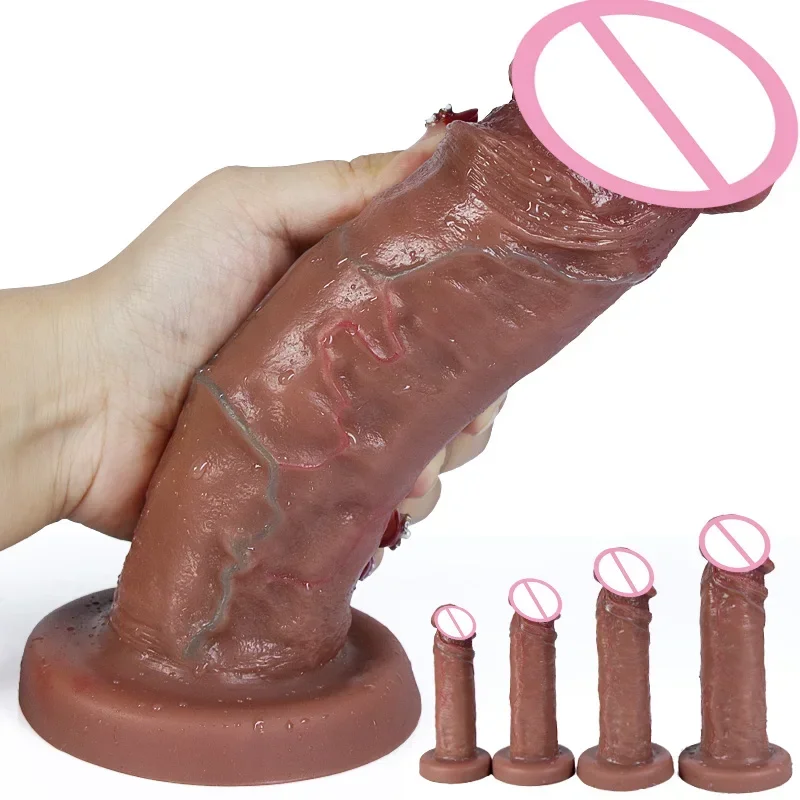 Realistic Dildo Silicone Soft Huge Adults Sex Toy for Women Suction Anal Plug Vaginal Small Penis Masturbators