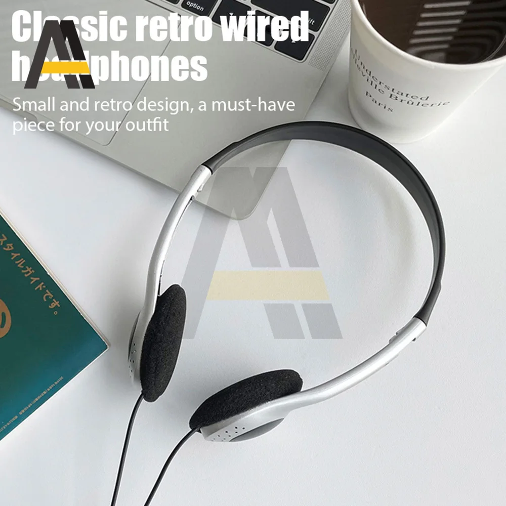 سماعة رأس سلكية عالمية 3.5 ملم توصيل كمبيوتر ألعاب سماعة رأس رياضية للهاتف المحمول MP3 والكمبيوتر المحمول سماعات ستيريو مثبتة على الرأس