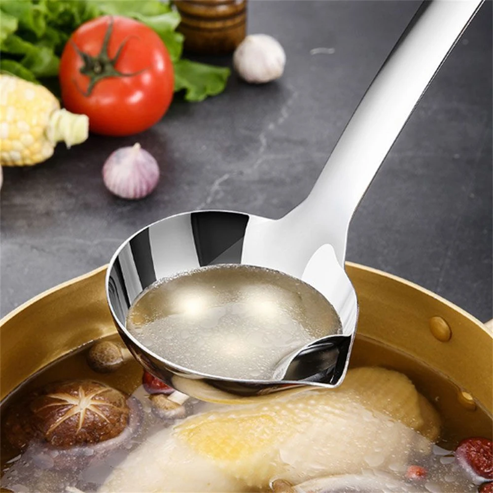 Skimmer Spoon Durable High Quality Anti-scald Ladle Soup Colander Cooking Tools Trend Grease Separator Efficient Innovation