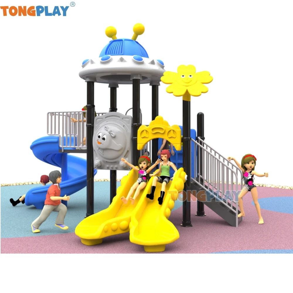 

Kids Park Outdoor Safety Preschool Play Equipment Commercial Children Playground Plastic Slide For Children Play Set