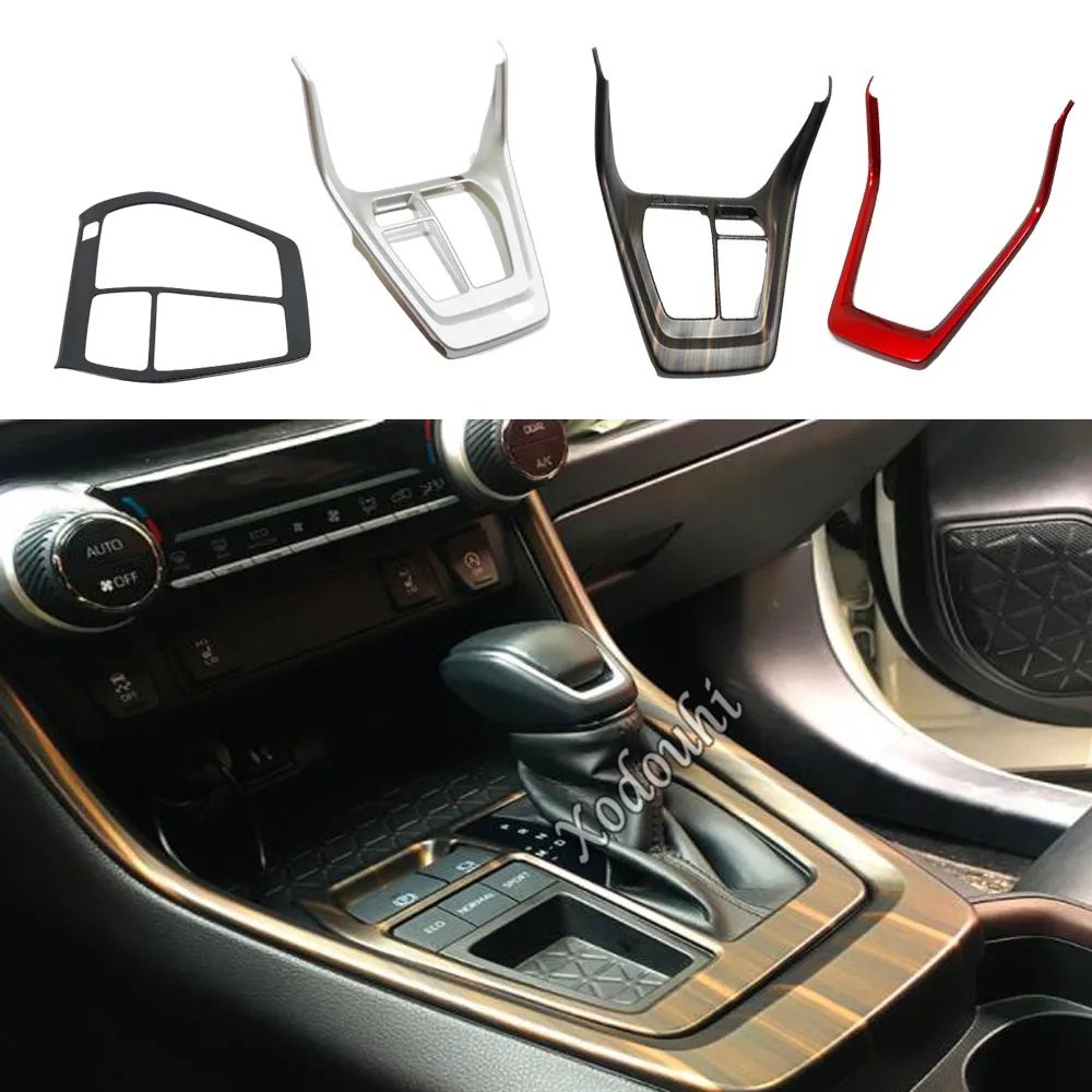 

Для Toyota RAV4 2019-2023: наклейка-накладка для стайлинга, внутренняя отделка центральной консоли, рамка переключателей подрулевых лепестков, подстаканник, рамка переключателя, накладка на лампу