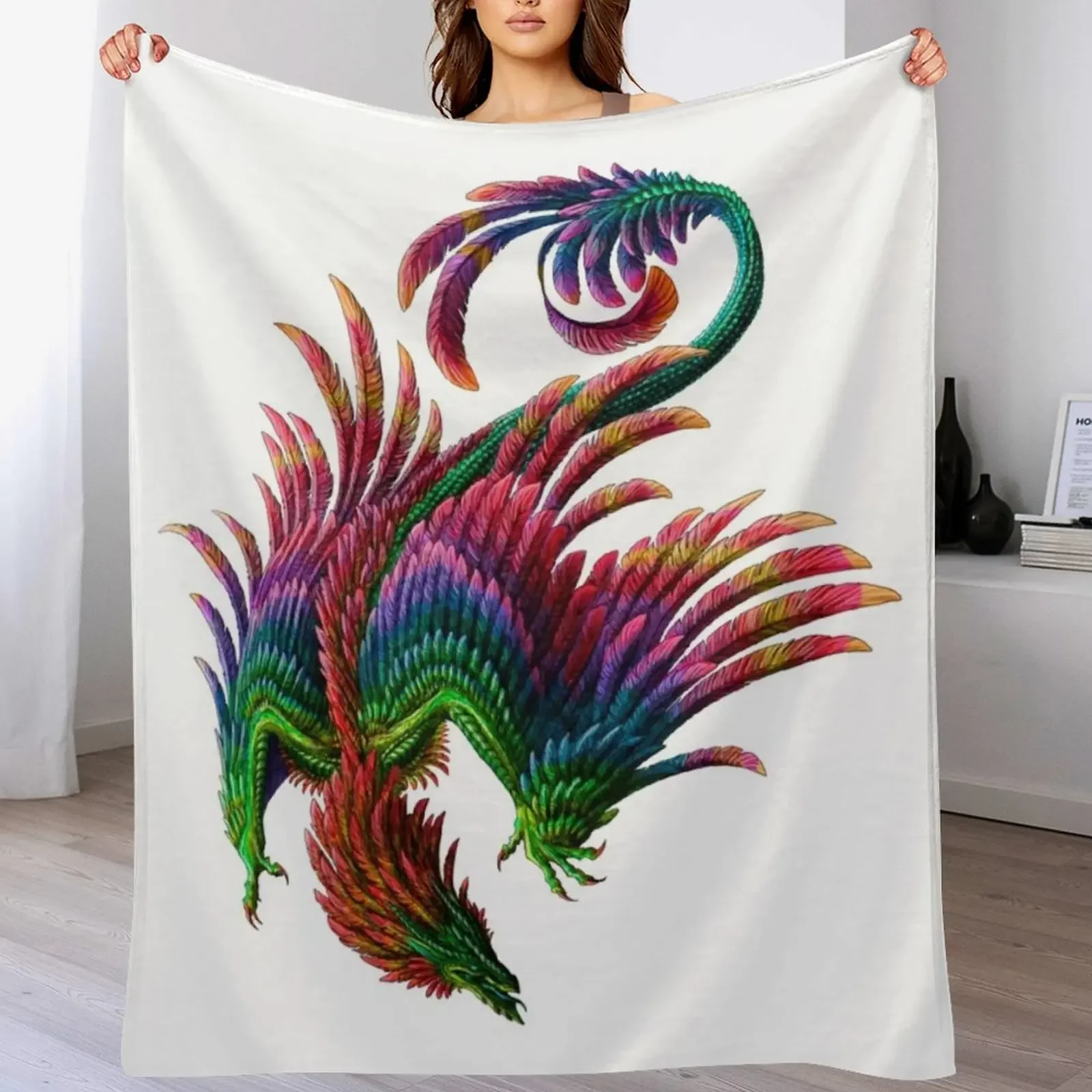 

Quetzalcoatl Throw Blanket Soft Decorative Sofas Flannel Fabric christmas decoration Blankets