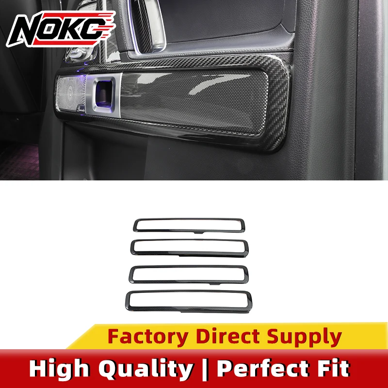 Dry Carbon Fiber Door Trim Frame Fit Mercedes G-Class W464 W465 G500 G63, Front & Rear Inner Door Decor Strip 1:1 Precise Fit