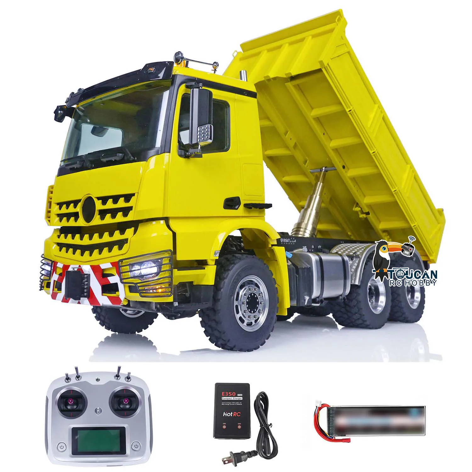 

LESU 1/14 RC Hydraulic Dump Truck 6X6 Ready to Run Tipper Car 3348 Fusion PRO Motor Smoking Light Sound DIY Painted Finished Toy