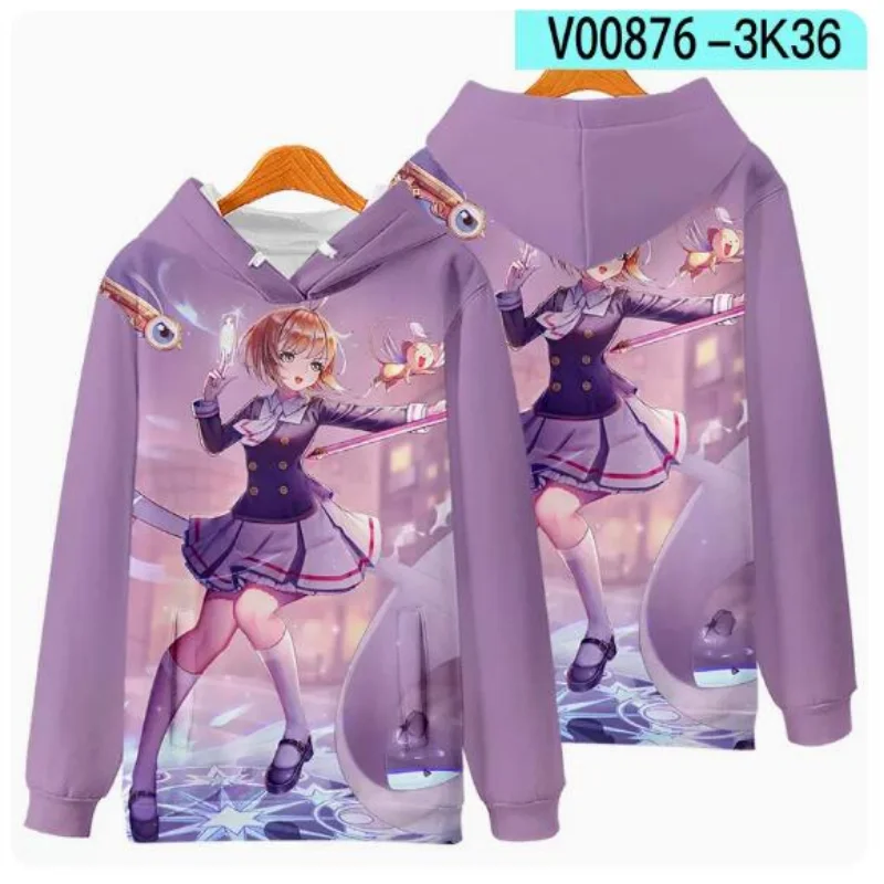 3D Print Cardcaptor Sakura Zip Up Women/Men Hoodie Sweatshirt Streetwear Hip Hop Kinomoto Sakura Cosplay Zipper Hooded Jacket