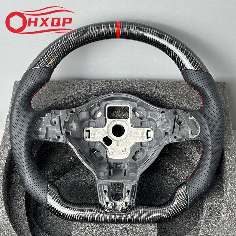 Carbon Fiber Steering Wheel Nappa Perforated Leather For Volkswagen Golf 6 GTI GTD R 2009-2013 Polo GTI Tiguan Passat R-Line