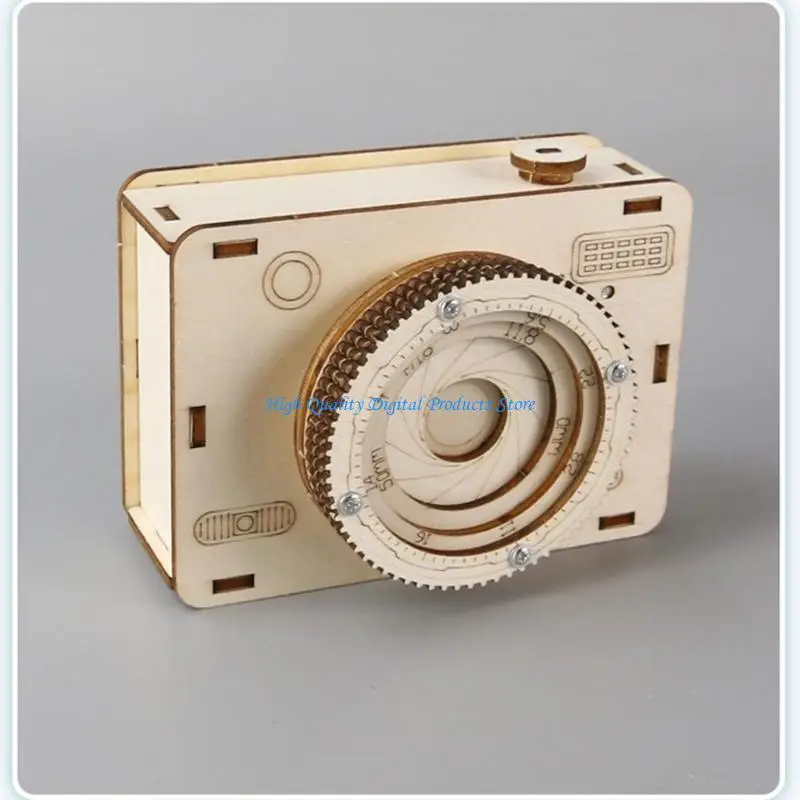 U2JE Wooden Camera Project Toy Model for Classroom Craft and Home Creativity