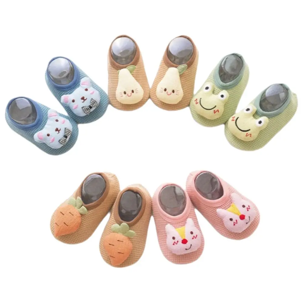 Rubber Sole Baby Sock Shoes Warm Cushion Cartoon Design Infant Soft Soled Shoes Lightweight Anti Skid Toddler Slipper Socks