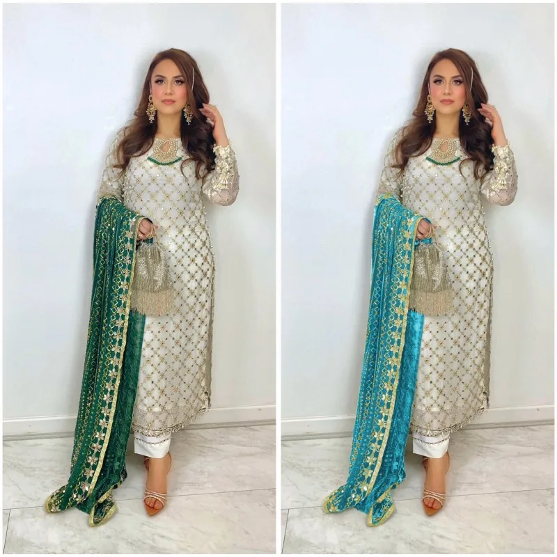 

Salwar Kameez Bollywood PakistanI Indian Wedding Party Dress Polaroid Suit