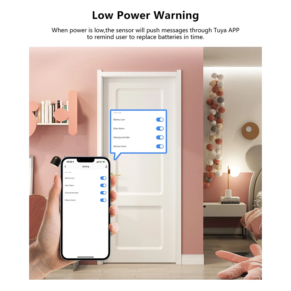 Tuya Inteligente WIFI Multifuncional Sensor PIR Sensor de Movimiento Humano Puerta Ventana Interruptor Detector 2 en 1 Smart Home Seguridad Inteligente vida