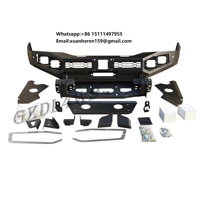 

GZDL4WD 4x4 Offroad Car Exterior Parts Steel Upgrade Bullbar Guard Front Bumper Kit for Ranger T9 Raptor 2022 2023+