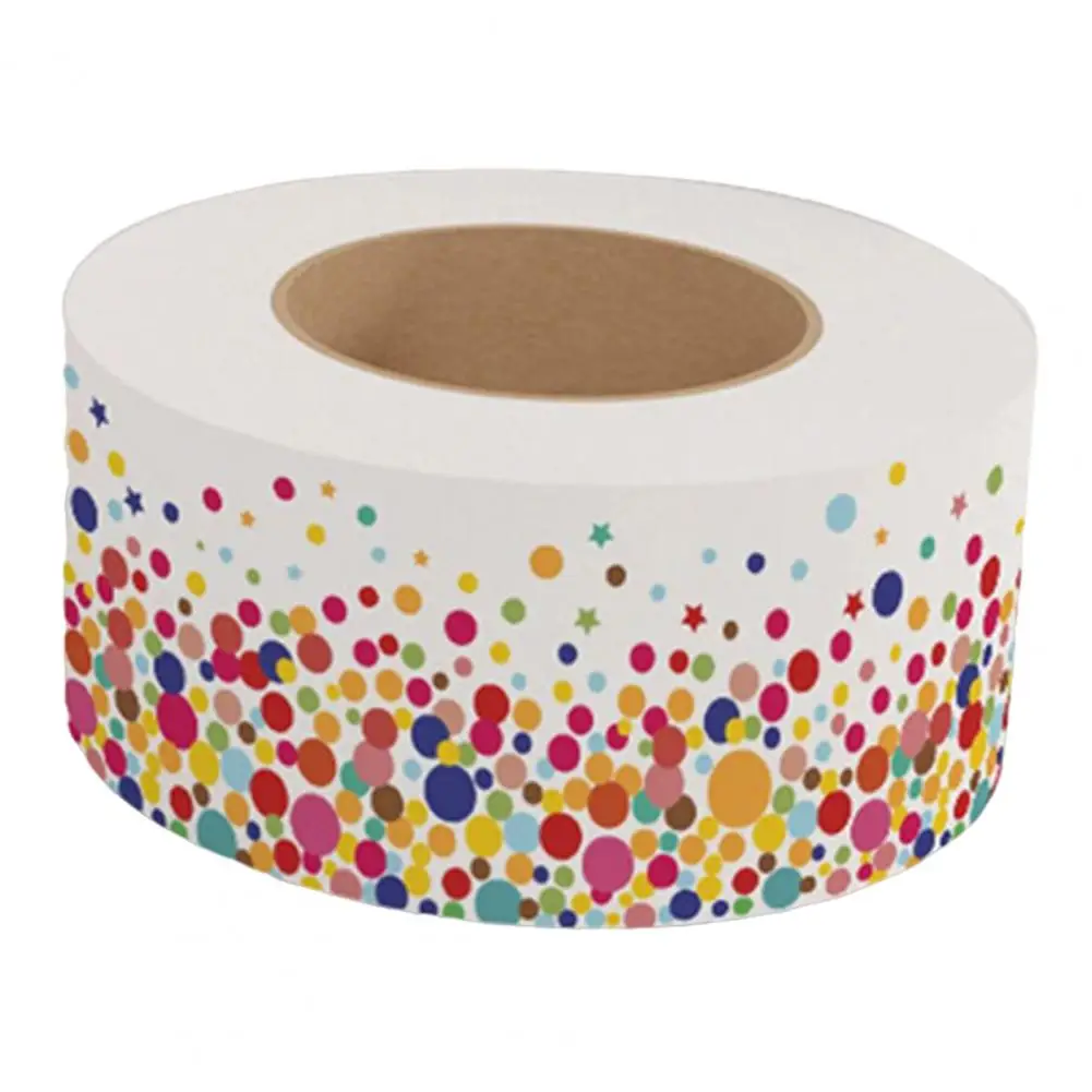 Exquisite Decorative Stickers Vibrant Dot Print Sticker Rolls for Party Decor Classroom Announcements Colorful Patterns Bright