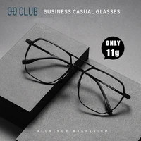 O-Q CLUB, montura grande de aluminio, gafas de lectura antiluz azul de titanio para negocios, gafas graduadas personalizables para hombres y mujeres