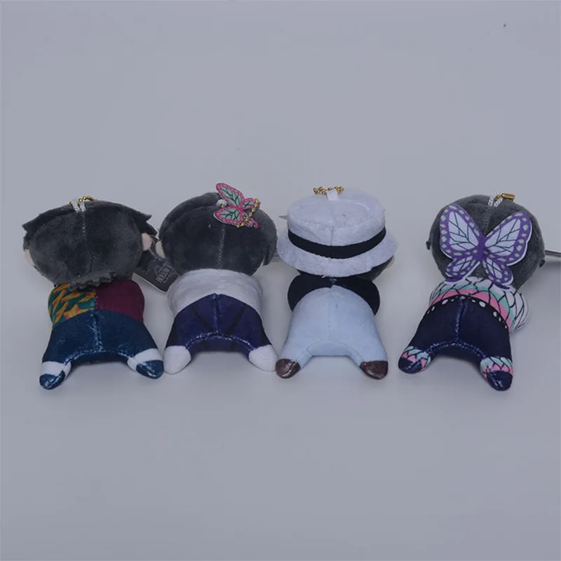 10cm Demon Slayer Plush Stuffed Toys Kamado Nezuko Cartoon Anime Figures Keychain Pendant Kawaii Manga Dolls Kids Birthday Gifts