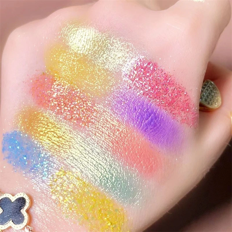 30-Farben-Lidschatten-Palette, Regenbogen-Korallen-Perlenglitter, matte Pailletten, schimmernder, hochpigmentierter Lidschatten für Party- und Tanzshow-Make-up – Detail 13