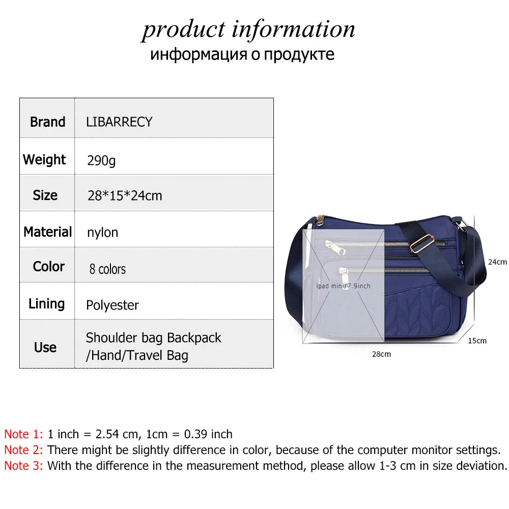 Waterproof Nylon Women Messenger Bags Small Purse Shoulder Bag Female Casual Crossbody Bags Handbags High Quality Bolsa Tote Sac