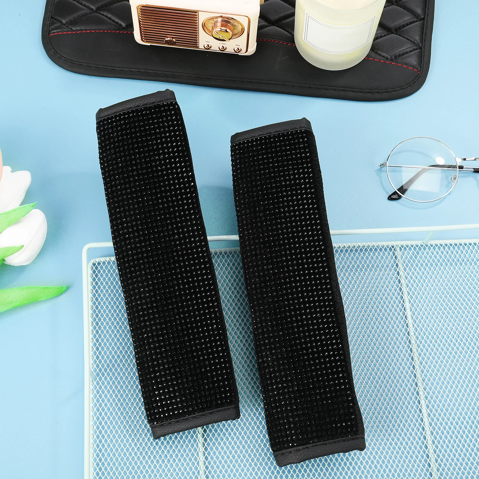 

2 pcs Shoulder Automotive Car Accessories Pads Covers Cushion Microfiber Car Accessories Adults