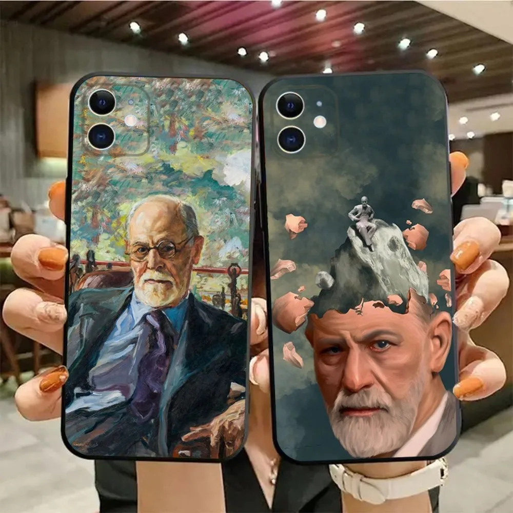 Sigmund Psychoanalysis Freud Phone Case For iPhone15,14,13,12,11,Pro,Max,Plus,Mini,X,XS,XR,8,7,6,S,Plus,SE Soft Black Case