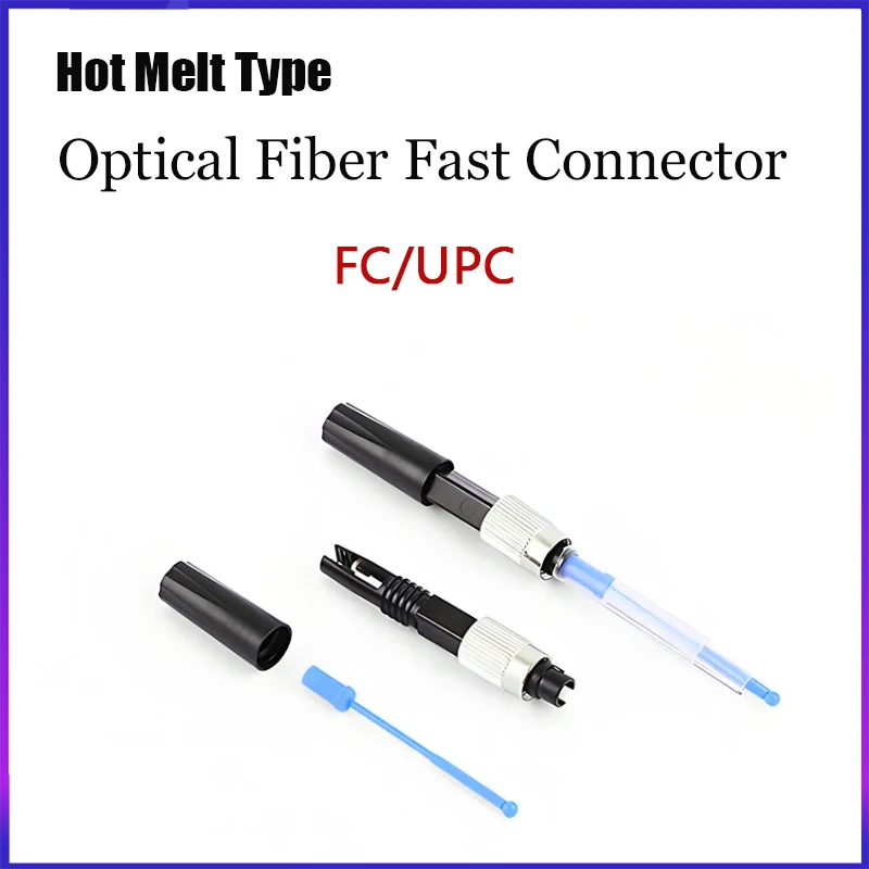 FC/UPC Hot Melt Fiber Optic Connector FTTH Fusion Splice Type Fast Connector Optical Fiber Quick Connector for Telecom Network