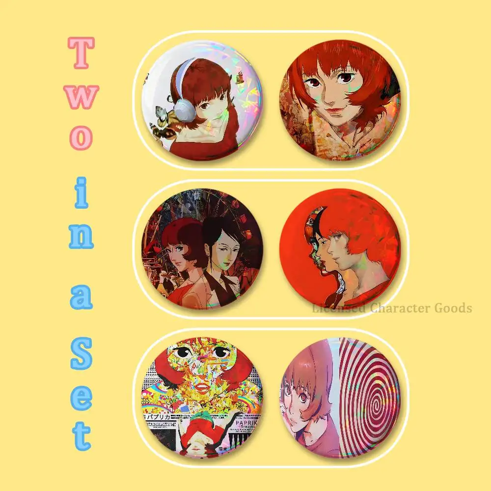 P-Paprika L-Louis P-Picard 2-piece set Badges Anime Merchandise Cosplay Nijigen Otaku Culture Large 75 58 44 32 25 mm Mini