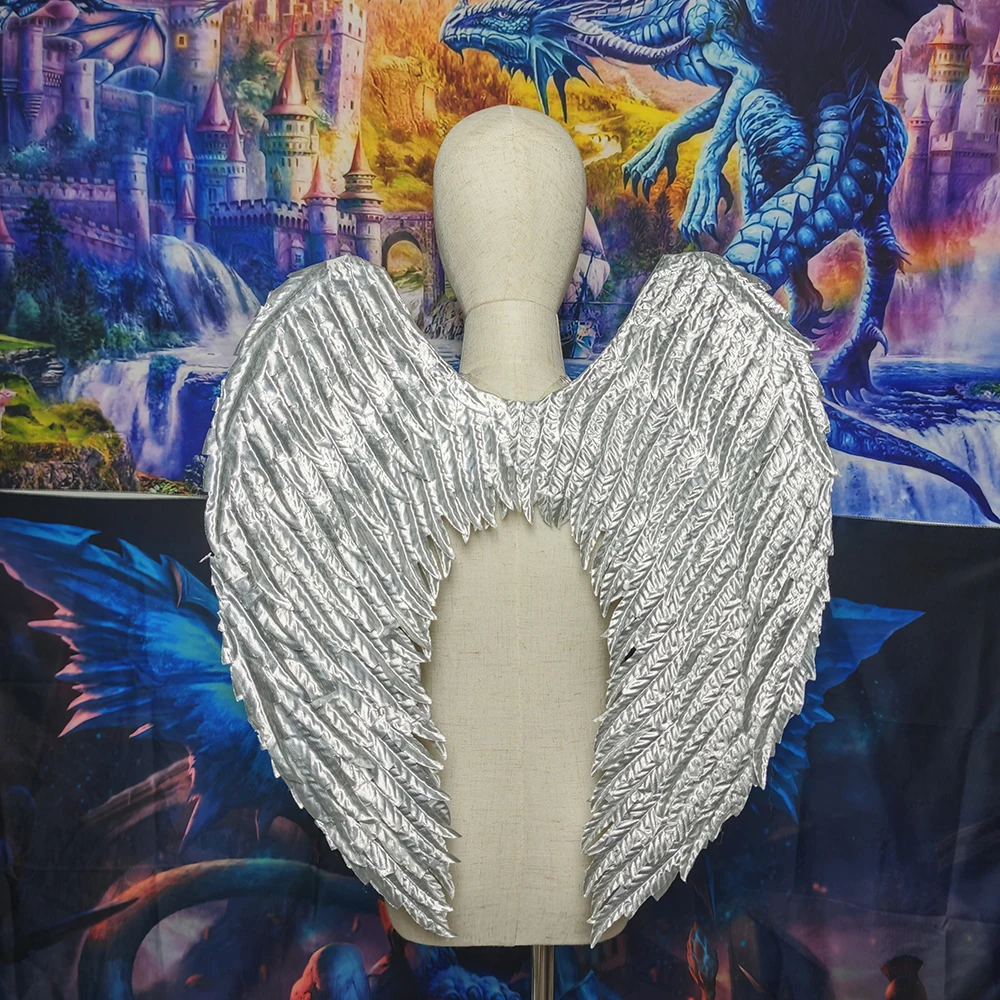 أجنحة الملاك الذهبية/الفضية الديكور الخلفي لوازم حفلات عيد الفصح