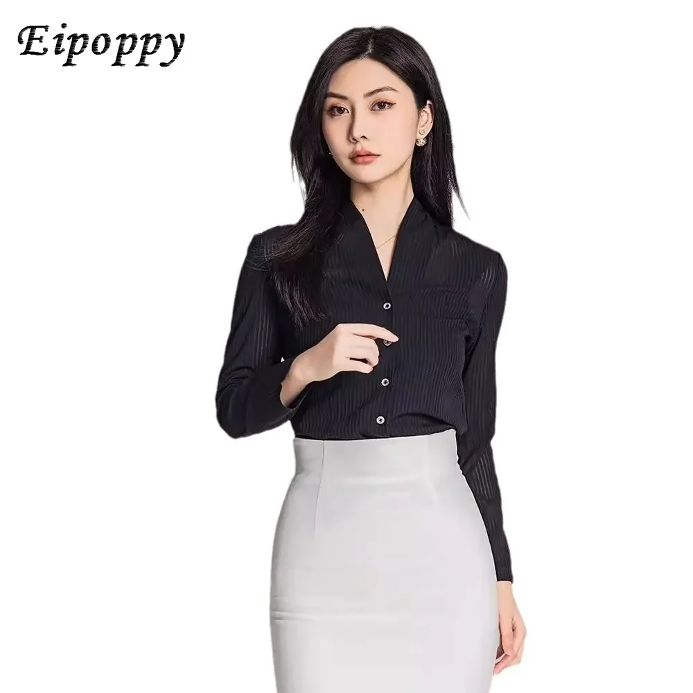 Long sleeved shirt for women, slim fit professional dress shirt