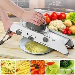 18 Types Adjustable Mandoline Slicer Stainless Steel Vegetable Julienner Grater Onion Potato Slicer Cutter Kitchen Tools