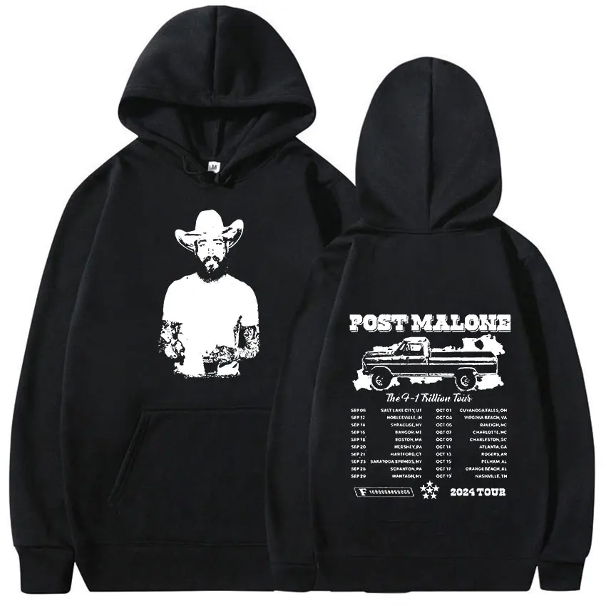 

Singer P-Posts M-Malones The F-1 Trillion 2024 Tour Hoodie Men's Women Hip Hop Retro Fashion Pullover Sweatshirt Y2k Streetwear