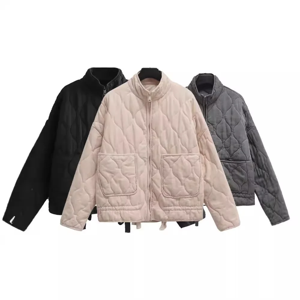 Parkas décontractés avec poche pour femmes, vestes chaudes pour femmes, manteau d'extérieur vintage pour dames, mode automne et hiver