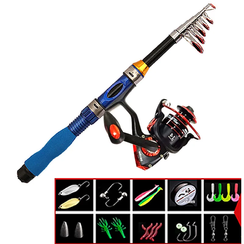 YY6282 Portable mini sea rod complete set of fishing gear and fishing rod