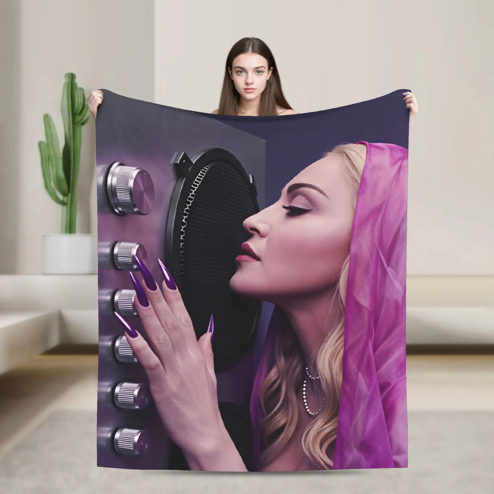 M-Madonnas Confessions II Album Flannel Blankets Winter  Warm Throw Blanket for Child Couch Novelty Bedspread Sofa Bed Cover