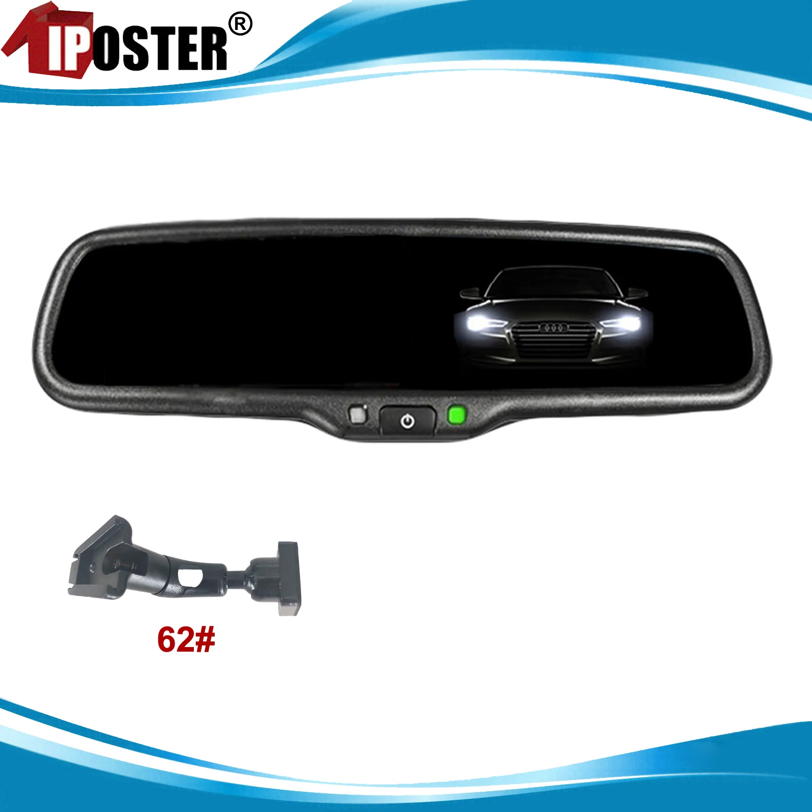 

iPoster Electronics Auto Dimming Anti-glare Car Rear View Mirror No62 Bracket For Fiat Cars