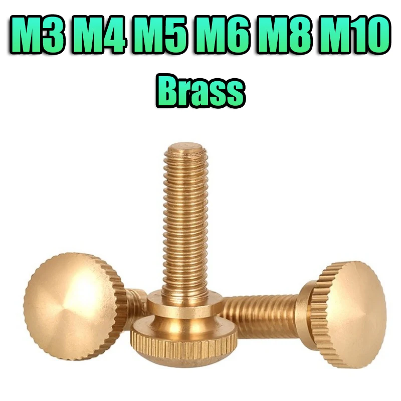 Brass Steps High Head Knurled Hand Screw M3 M4 M5 M6 M8 M10 Double Layer Computer Case Bolts Thumb Screw for DIY Electronics