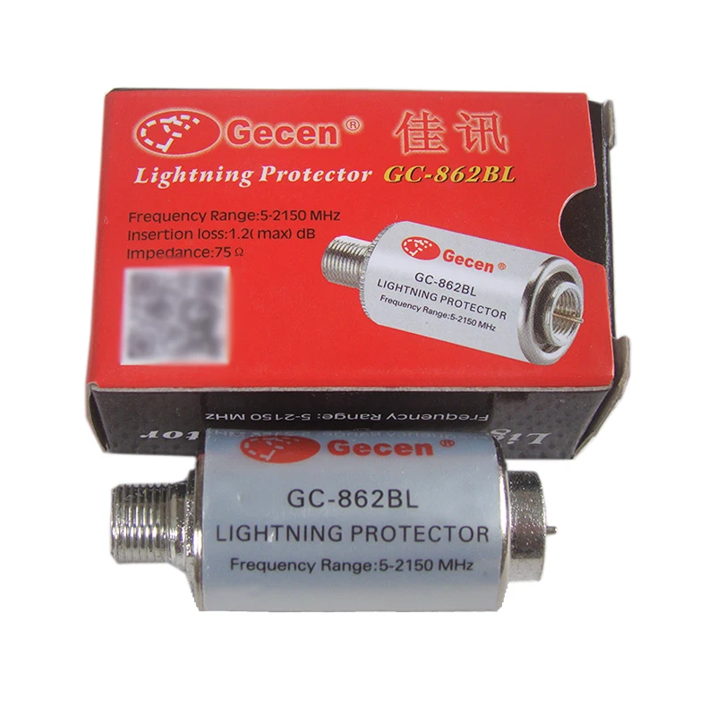Dispositivo de protección contra rayos GC-862BL, decodificador, onda de tierra/satélite/decodificador con cable, dispositivo de protección contra rayos