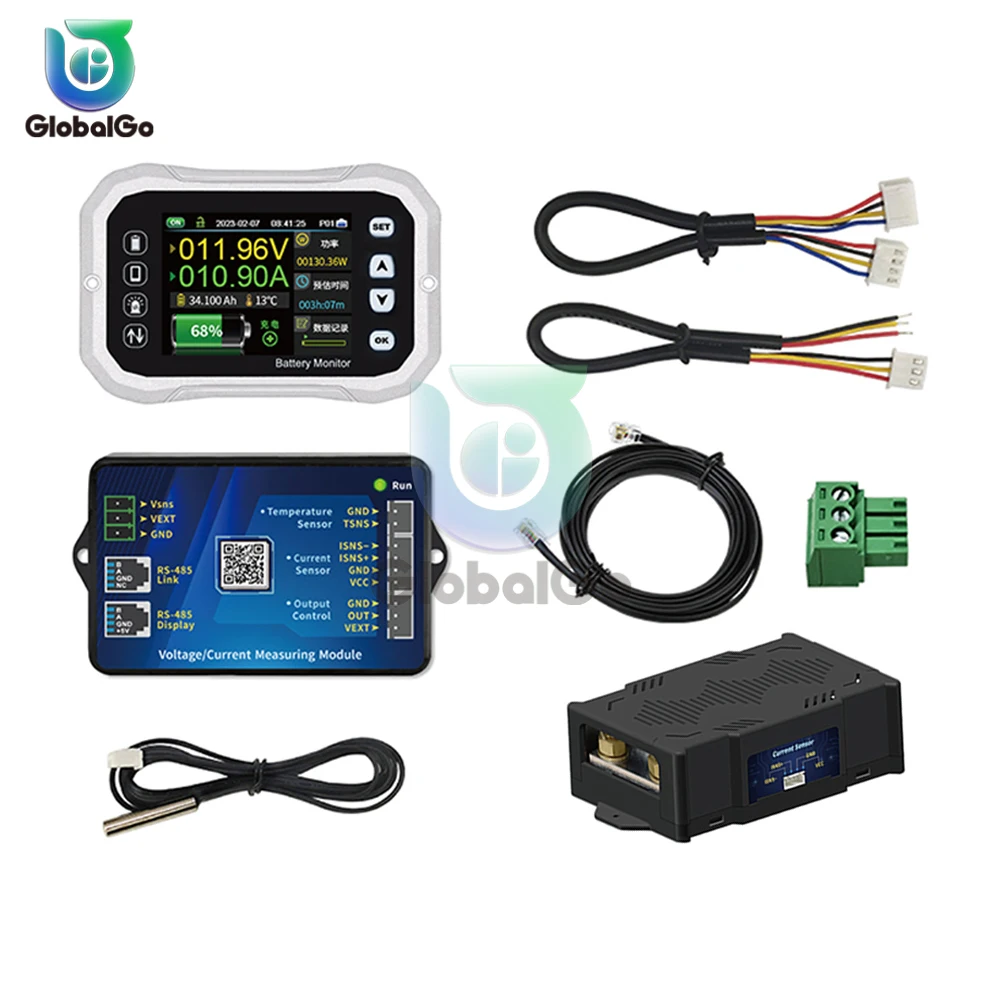 Batería Coulomb monitor de capacidad del medidor 0-120V 100A 400A 600A medidor de voltímetro inalámbrico probador de capacidad de fosfato de hierro y litio