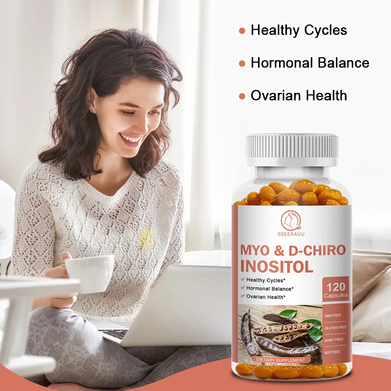 Myo-Inosito & D-Chiro Inositol Fertility Supplement Hormone Balance for Women Ovarian Function Health Regulate Menstrual Cycle