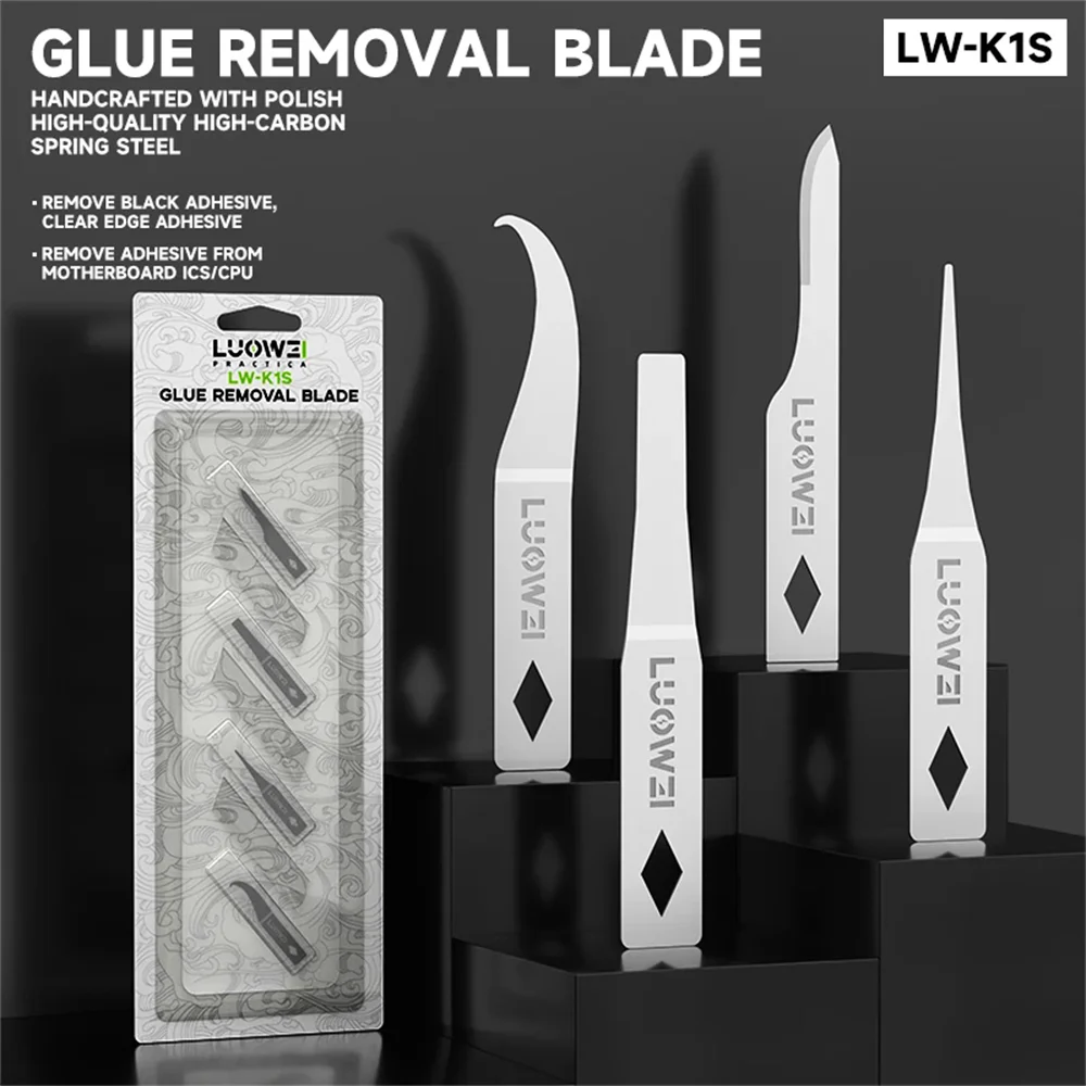 Luowei LW-K1S 4 in 1 Multifunctional Glue Removal Blade for Macbook Prying Out Mainboard CPU IC And Hard Drive Disassemble Tool