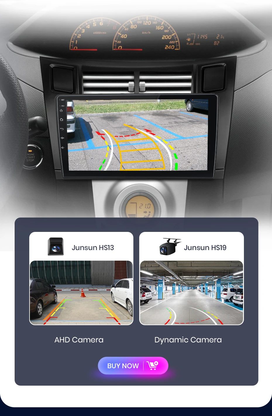 Junsun carplay android auto radio für toyota yaris 2005-2012 360 kamera auto intelligente systeme rds bt dsp 2 din autoradio – Detail 17