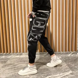 Sweatpants for Men Harem Training Male Sweat Pants Track Trousers Athletic Sport Goth Plain Stylish Elastic Tracksuit Bottoms