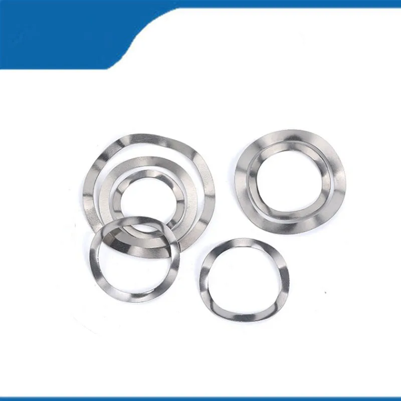 304 Stainless Stee Three Wave Crest Type Spring Washer  M51*61*0.5  5PCS Wave Washer Spring Crinkle Washers