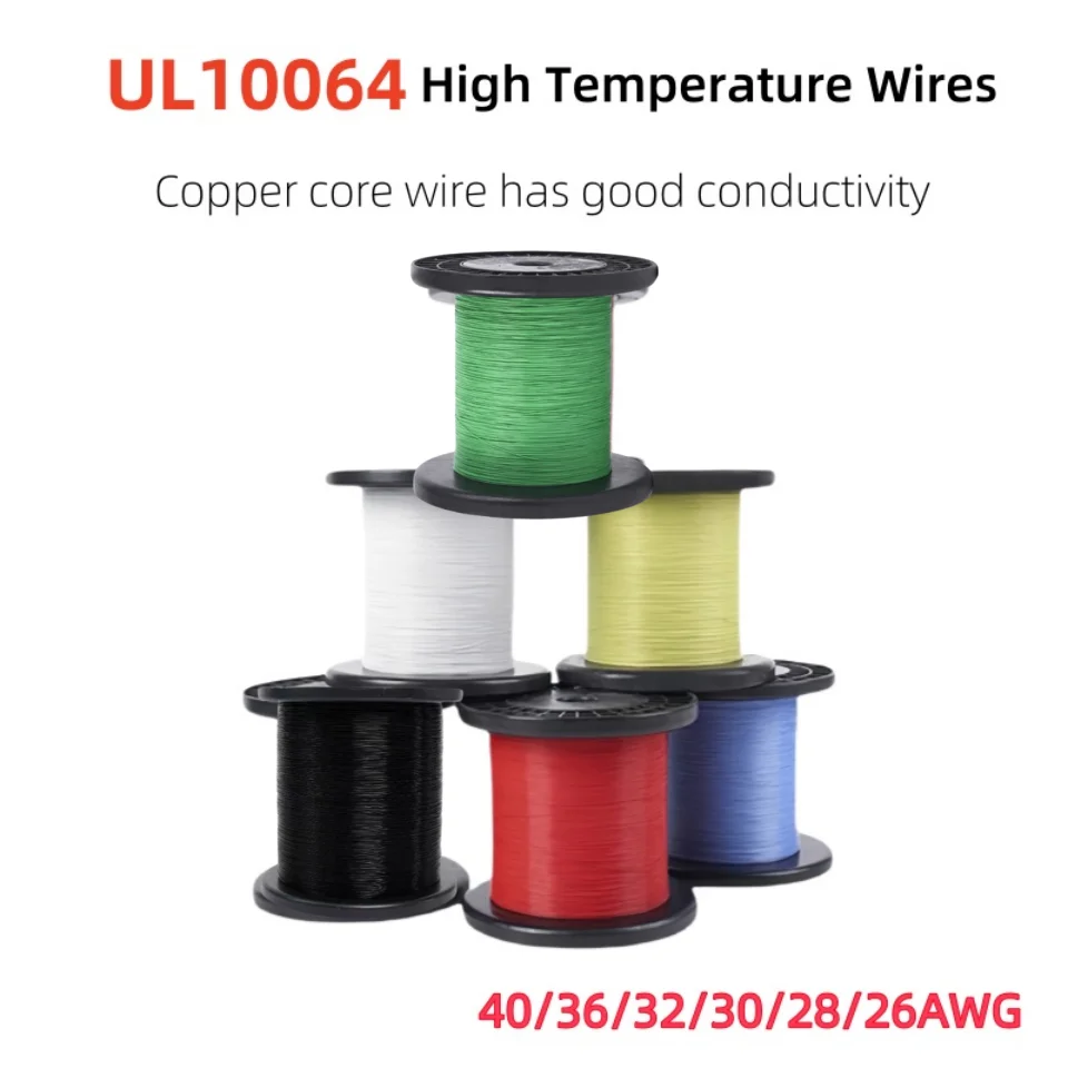 50/100M UL10064  FEP Wire 40/36/34/32/30/28/26AWG PTFE Plastic Ultra Fine Micro Litz Wires Solder High Conductivity Copper Cable