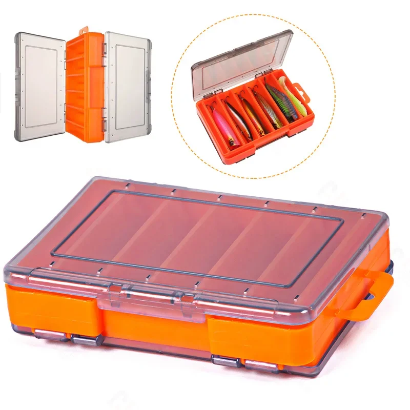 12 Compartments Fishing Tackle Box Double Sided Fishing Lure Bait Organizer MultiFunctional Hook Bait Holder Fishing Tool Box