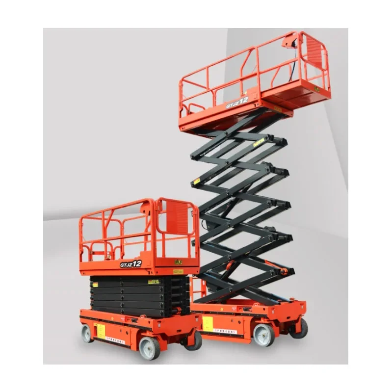 Platform Foldable Aerial Ladder Hoist Electric Lifting Scaffold Mobile Lift  For Construction Decoration