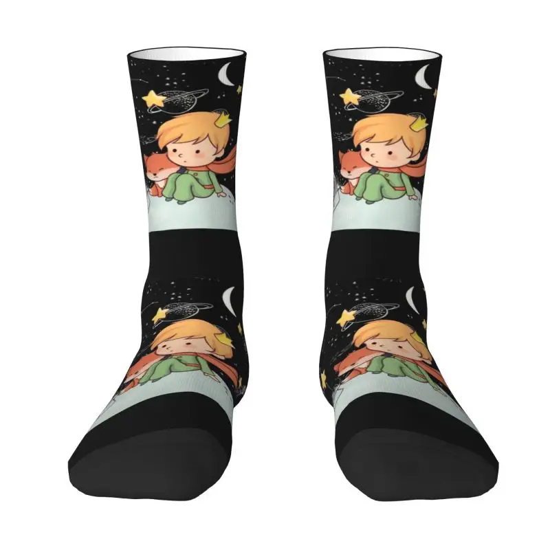 Harajuku The Little Prince Socks Women Men Warm 3D Printed France Fairy Tale Sports Basketball Socks