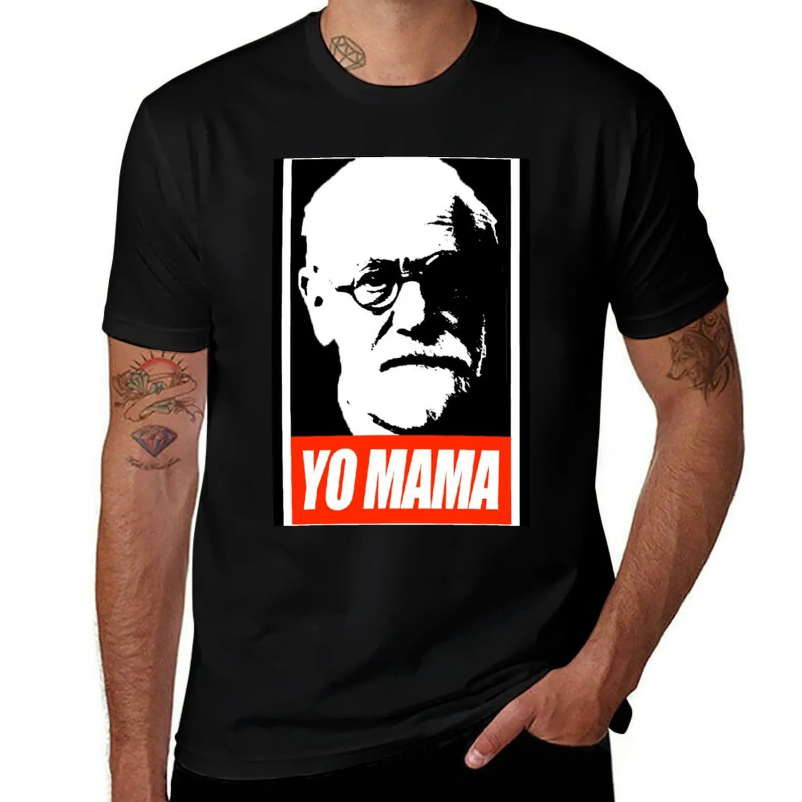 Sigmund Freud Yo MaMa T-Shirt Fitness Quick Dry Short Sleeve Top T-Shirt
