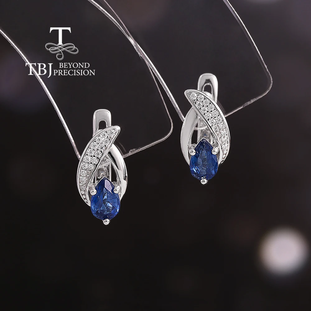 

Изысканные женские серьги из стерлингового серебра 925 пробы, натуральная груша 1,87 карата, 4*6 мм, кианит, великолепные ювелирные изделия для подарка на день рождения, банкет