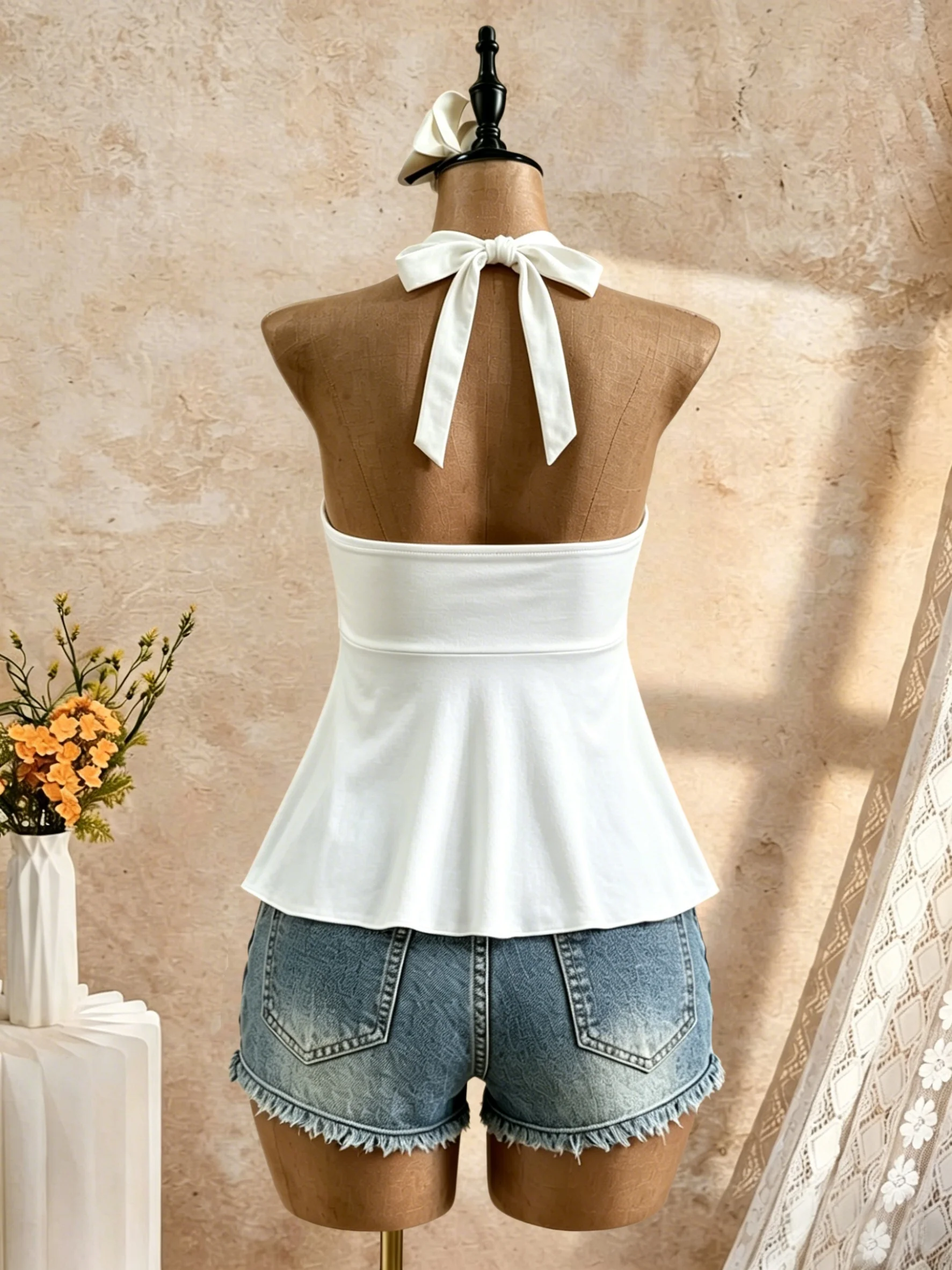 Women Halter Deep V Neck Front - đánh giá và giá Suspender Tank Top